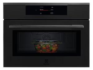 Микровълнова фурна Electrolux KVM9E2XT, за вграждане, с грил, сензорно управление, 1000W, 44 л. обем, черна