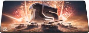 Подложка за мишка FSHOLDING World of Tanks 15 Anniversary XL, гейминг, многоцветен, 900 x 420 x 4 мм