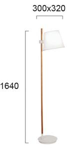 Подова лампа VIANA 1xE27/60W/230V бяла/кафява