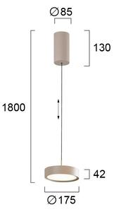 LED полилей на кабел DENVER LED/21W/230V бежов