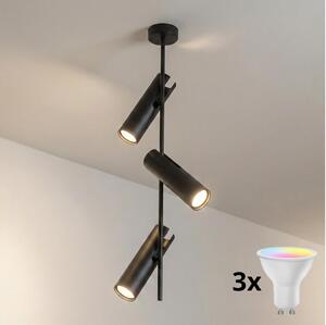 Brilagi - LED RGBW димируем полилей на штанга BRANCH 3xGU10/6,5W/230V черен