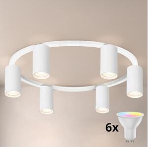 Brilagi - LED RGBW димируемо таванно осветително тяло SELE 6xGU10/6,5W/230V бяло