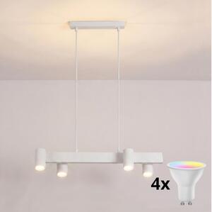 Brilagi - LED RGBW димируем полилей с окачване на кабел SELE 4xGU10/6,5W/230V бял