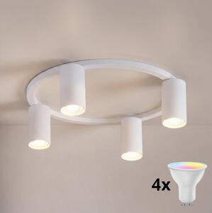 Brilagi - LED RGBW димируемо таванно осветително тяло SELE 4xGU10/6,5W/230V бяло