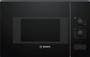 Микровълнова фурна за вграждане Bosch BFL520MB0, 20л, 800 W, 5 степени, Асистент за почистване, Авто. изключване, Черен