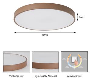 Brilagi - LED таванно осветително тяло POOL, 60 W, 230 V, 3000/4000/6000 K, 60 см, кафяво