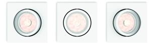 Philips 50193/31/PN - Комплект 3x LED RGBW, димируеми вградени осветителни тела, 1x GU10/4,8W/230V, бяло + дистанционно управление