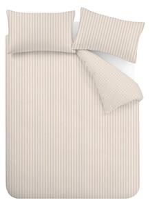 Бежово единично спално бельо 135x200 cm Epping Textured Stripe – Catherine Lansfield