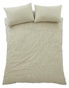 Зелено единично спално бельо 135x200 cm Cotton Rich Woven Stripe – Pineapple Elephant