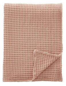 Сиво-розово памучно одеяло 150x200 cm Jaipur Chunky Waffle – Pineapple Elephant