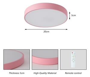 Brilagi - димируемо LED таванно осветително тяло POOL LED/36W/230V 3000-6000K 30 cm розово+ДУ