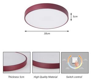 Brilagi - LED таванно осветително тяло POOL LED/36W/230V 3000/4000/6000K 30 cm бордо
