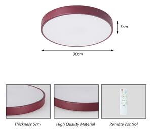 Brilagi-LED плафон POOL с възможност за димиране LED/36W/230V 3000-6000K 30 cm бордо + дистанционно управление