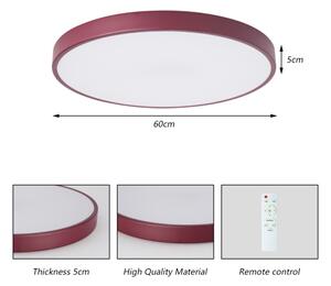 Brilagi-LED Димируем таванен плафон POOL LED/60W/230V 3000-6000K 60 cm бордо + дистанционно управление