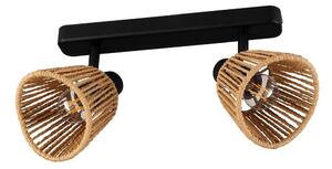 Eglo 44129 - Точково осветително тяло KEELBY 2xE14/10W/230V черно/бежово
