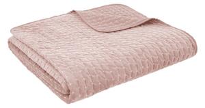Сиво-розово капитонирано покривало за легло 240x260 cm Attica Velvet – Bianca
