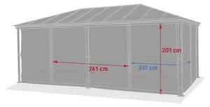 Комарници за пергола Hesperide Belize, Сиви шисти, 3.6x6 m
