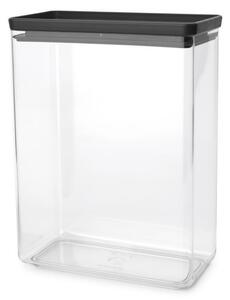 Кутия за съхранение Brabantia Tasty+ Stackable 1008877, 5.4 л, Силиконово уплътнение, Без BPA, Тъмносив