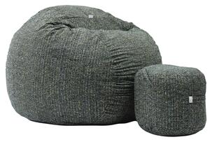 Комплект барбарон King Size и табуретка за крака, мебелна дамаска, Nordic Field
