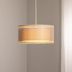 Maco Design Висящо осветление Duo Den Light, бежово, Ø 50 cm, лен, PVC, Затъмняване, Бежов, Дневна/трапезария, Плат / текстил