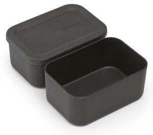 Кутия за храна Brabantia Make&Take 1006290, 2 л, С разделители, Плътно затваряне, Без BPA, Тъмносив