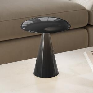 Beacon Lighting LED настолна лампа с акумулатор Kinoko, черна, 27 см, CCT, Затъмняване, Черен, Дневна/трапезария, Пластмаса, Модерен
