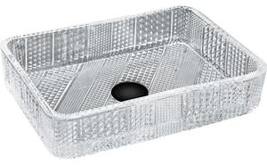 Mexen Akra стъклена мивка над плот 46 x 33 см, прозрачна - 24024600