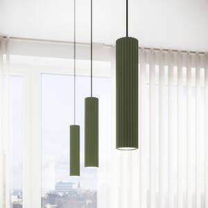 SOLLUX LIGHTING Висяща лампа ALORA, маслиненозелена, Ø 8 cm, метал, GU10, Затъмняване, Зелен, Дневна/трапезария, Алуминий