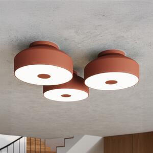 SOLLUX LIGHTING Таванска лампа CLARO, охра, Ø 30 cm, метал, 4 x E27, Затъмняване, Кафяв / ръждив, Дневна/трапезария, Метал