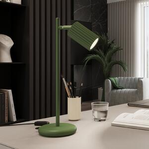 SOLLUX LIGHTING Настолна лампа ALORA, височина 43 cm, маслиненозелено, метал, GU10, Зелен, Дневна/трапезария, Алуминий