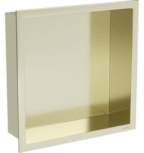 Mexen X-Wall-R нишева полица с яка 30 x 30 см, златисто четкана - 1950303010