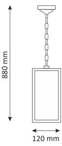 Екстериорна Полилей MALMO 1xE27/15W/230V черна IP44