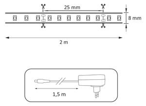 LED Лента 2м LED/18W/12V 4000K