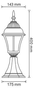 LED Екстериорна лампа PARIS 2 1xE27/4,9W/230V