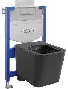 Mexen комплект за вграждане WC структура Fenix XS-U с тоалетна чиния Teo, черен мат - 6853385XX85