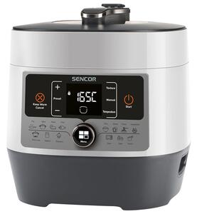 Мултифункционален уред за готвене Sencor SPR 3600WH, под налягане, мощност 1000W, капацитет 5.5L, 14 програми, бял