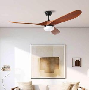 ZEVENTI - LED таванен вентилатор GINOSA LED/18W/230V Wi-Fi Tuya черен/дъб + дистанционно управление