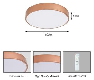 Brilagi - Димируем LED плафон POOL LED/48W/230V с диаметър 40 см, бронзов + дистанционно управление