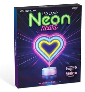LED неонова настолна декорация LED/2W/3xAA USB сърце