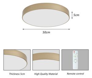 Brilagi - LED димируем таванен плафон POOL LED/60W/230V Ø 50 cm златист + дистанционно управление
