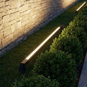 Lindby LED-подова лампа Zavio, антрацит, колче, IP65, Черен, Алуминий, Модерен