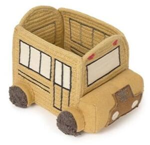 Текстилна детска кошница за играчки в цвят жълта охра 22x19x15 cm School Bus – Lorena Canals