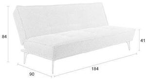 Бежов сгъваем диван от букле 184 cm Cielke – White Label