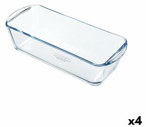 Форма за Печене Pyrex Classic Vidrio Квадратен Прозрачен Cтъкло 28 x 11 x 8 cm (4 броя)