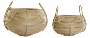 Игра на Кошници DKD Home Decor Pатан Bali (2 pcs) (25 x 25 x 22 cm) (35 x 35 x 37 cm)