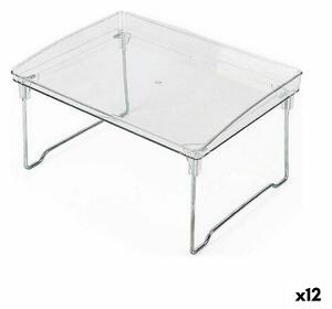 Поставка за Чинии Confortime Сгъваем Прозрачен 31 x 22 x 16,8 cm (12 броя)