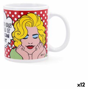 Tass Quid Pin Up Комикси Многоцветен Керамика 330 ml (12 броя)