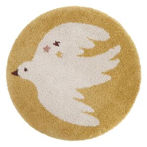 Детски килим в цвят жълта охра ø120 cm Bohemian Bird Miel – Nattiot