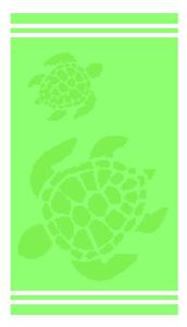 Зелена памучна плажна кърпа 70x140 cm Turtle – B.E.S