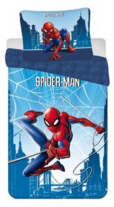 Синьо единично памучно детско спално бельо 140x200 cm Spider-man "Blue" – Jerry Fabrics